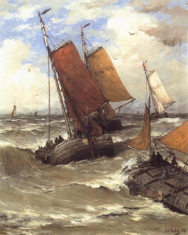 Hendrik Willem Mesdag Terug van de Vischvangst